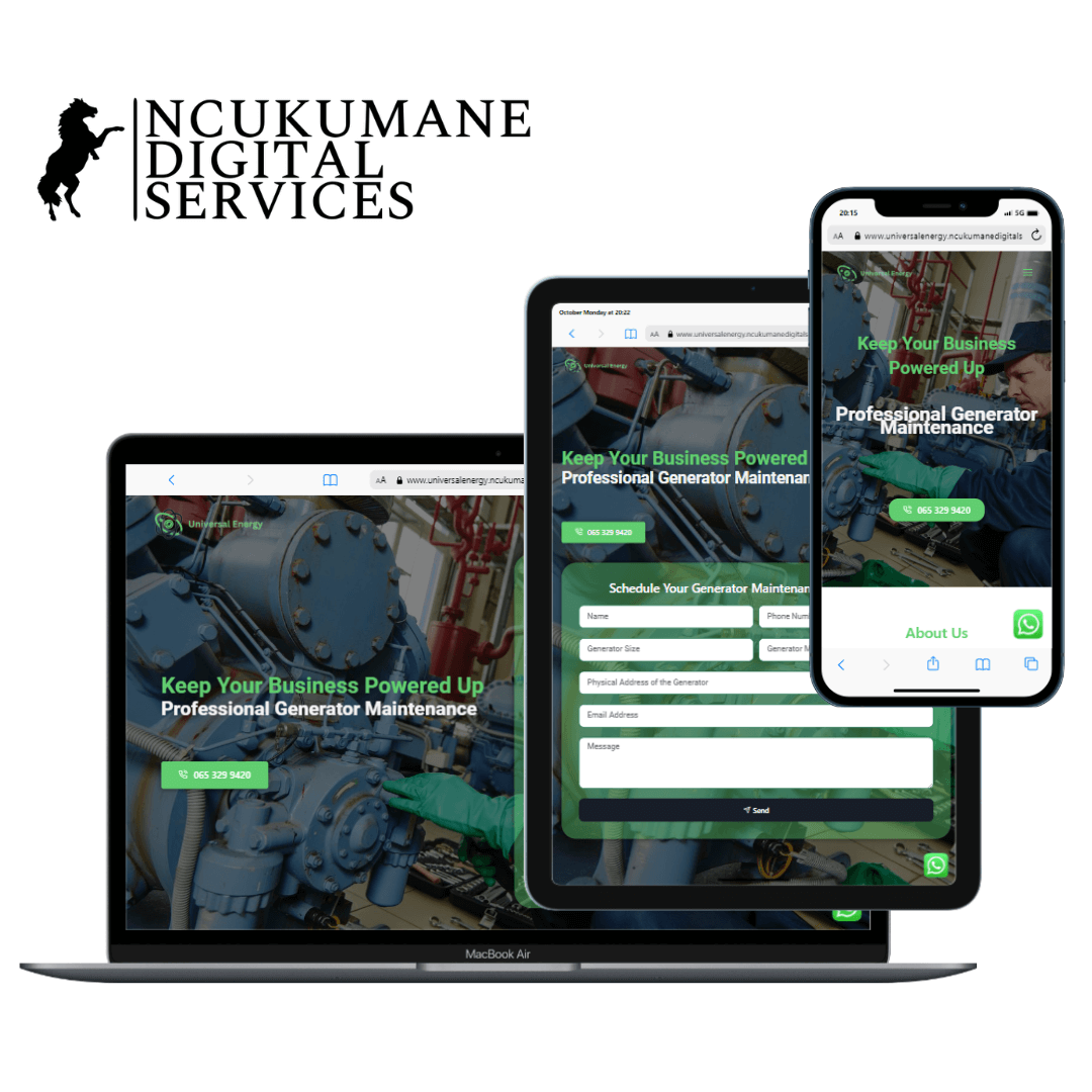 Universal Energy Website Mockup
